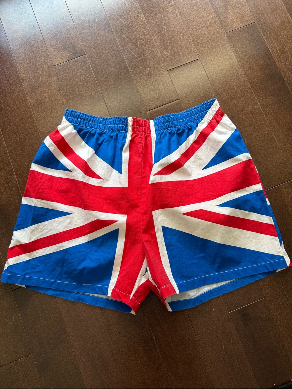 Vintage Union Jack British Flag 90’s Shorts Short King Cotton Canada Made Boxer